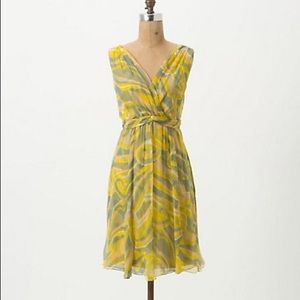 NWT Anthropologie Buffed Chiffon Dress Sz 12